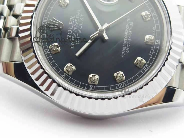 1229 Trendy DateJust II 41mm BP Maker Best Edition Black MOP Diamonds Dial On New Version Jubilee Bracelet A 3622